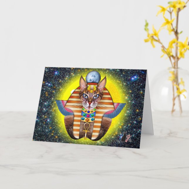 Tarjeta Bastet (flor amarilla)