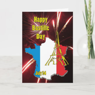 Tarjeta Bastille día 14 de julio