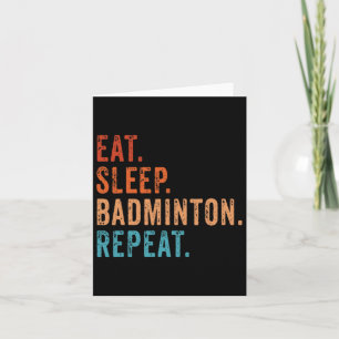 Tarjeta Bastinton de sueño de comerse Badminton de repetic
