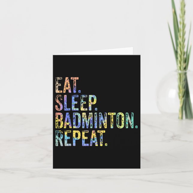 Tarjeta Bastinton de sueño de comerse Badminton de repetic (Anverso)