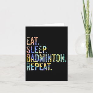 Tarjeta Bastinton de sueño de comerse Badminton de repetic