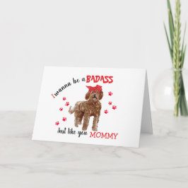 Tarjeta Bastón feliz del día de la madre de perro de Labra
