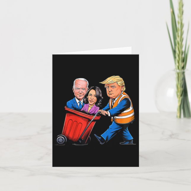 Tarjeta Basura para Trump 2024 Divertido Momento para Saca (Anverso)