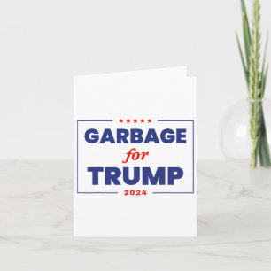 Tarjeta Basura para Trump 2024 Divertido partidario de Tru