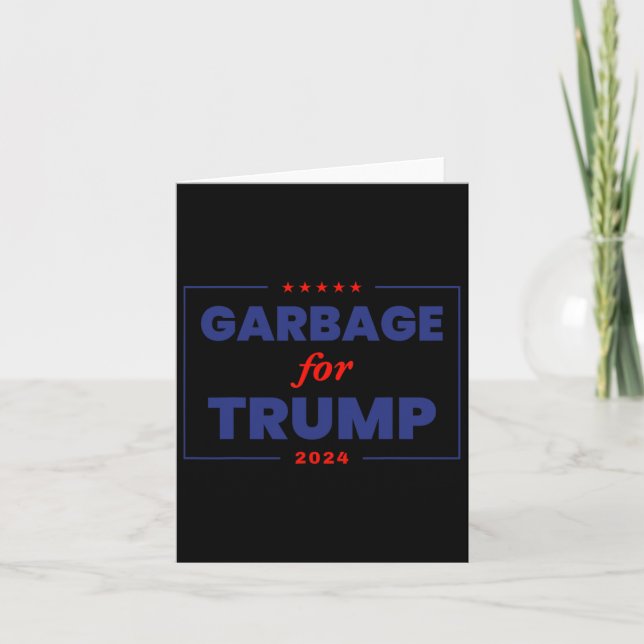 Tarjeta Basura para Trump 2024 Funny Supporter Trump 1 (Anverso)