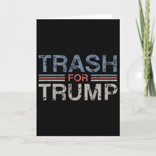 Tarjeta Basura para Trump 2025 Vintage Grunge Retro Basura