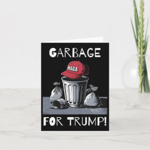 Tarjeta Basura para Trump La Basura Mega Gorra puede