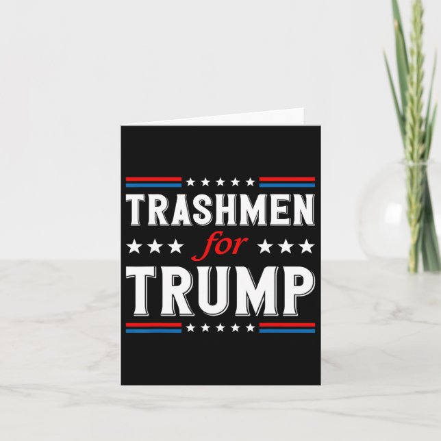 Tarjeta Basureros para Trump 2024 Ropa divertida de basure (Anverso)