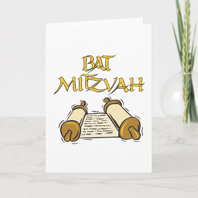 Tarjeta Bat Mitzvah (Anverso)