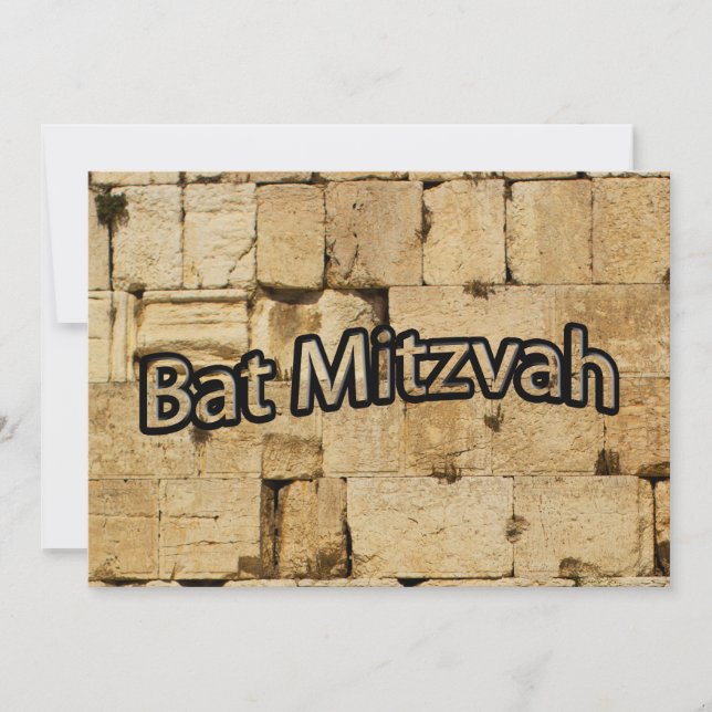 Tarjeta Bat Mitzvah (Anverso)