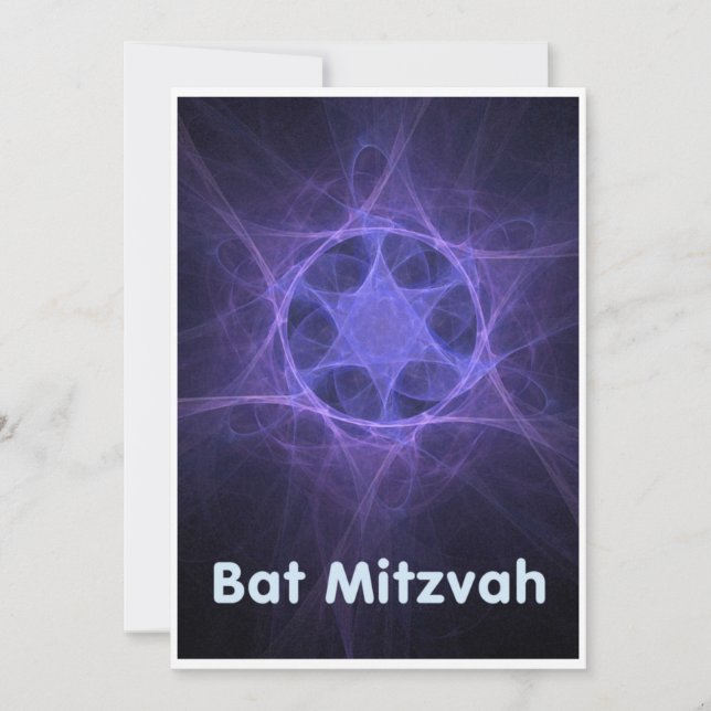 Tarjeta Bat Mitzvah (Anverso)