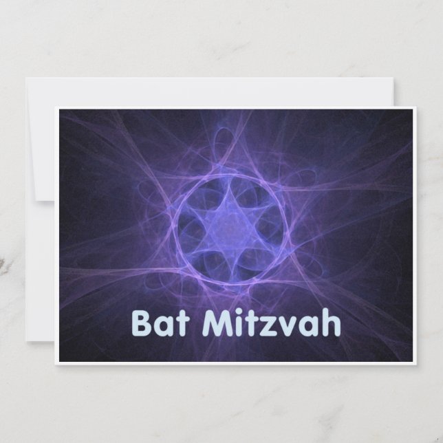 Tarjeta Bat Mitzvah (Anverso)