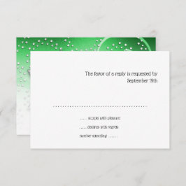 Tarjeta Bat Mitzvah Emerald Star de David RSVP