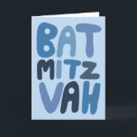 Tarjeta BAT MITZVAH Letras Burbuja Modernas Personalizable<br><div class="desc">Texto dibujado a mano por mí para ti. Agrega tu propio texto al interior de la tarjeta o cambia los colores de fondo. ¡Para más diseños y colores revisa mi tienda! O déjame saber si deseas algo personalizado. ¡También tengo papel de regalo a juego y por supuesto versiones de Bar...</div>