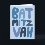 Tarjeta BAT MITZVAH Letras de burbujas modernas personaliz<br><div class="desc">Texto dibujado a mano por mí para ti. Agrega tu propio texto al interior de la tarjeta o cambia los colores de fondo. ¡Para más diseños y colores revisa mi tienda! O házmelo saber si deseas algo personalizado. ¡También tengo papel de regalo a juego y por supuesto versiones de Bar...</div>