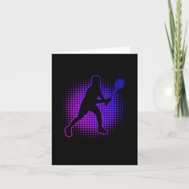 Tarjeta Batalla de squash para mujeres de Badminton Player (Anverso)