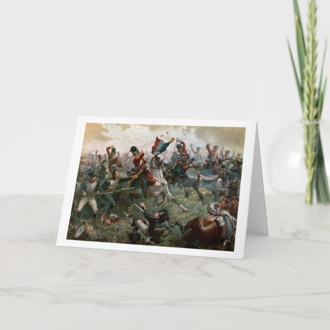 Tarjeta Batalla de Waterloo, 18 de junio de 1815, 1898 (co (Anverso)