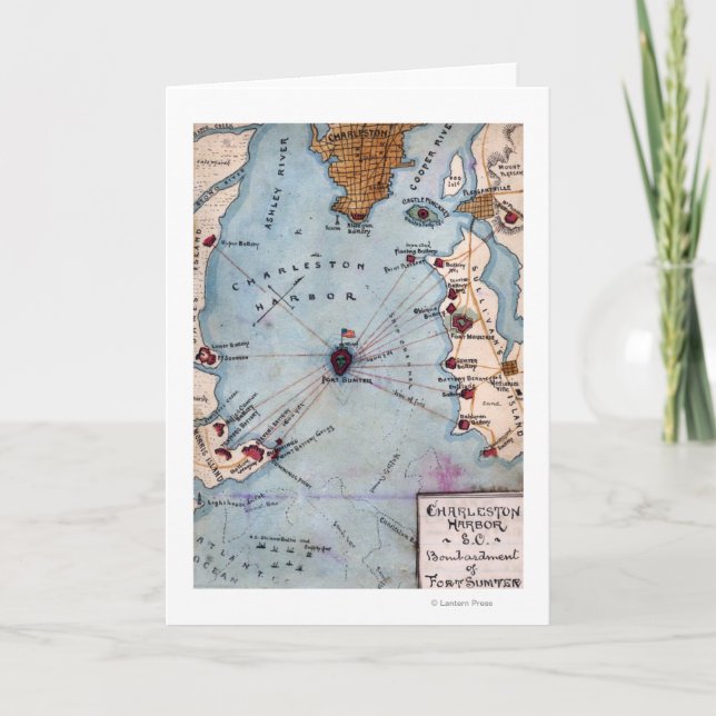 Tarjeta Batalla del fuerte Sumter - guerra civil (Anverso)