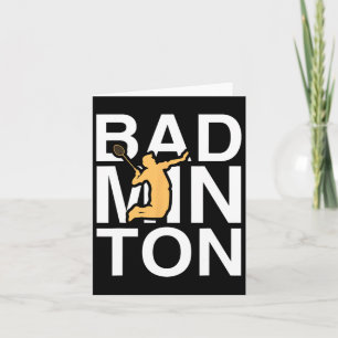Tarjeta Batalla deportiva del jugador Badminton