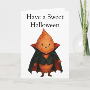 Tarjeta Batata Dulce Vampiro Halloween