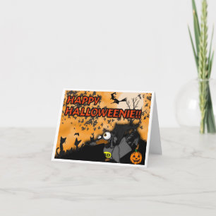 Tarjeta Batdog y Superdog de Halloween del