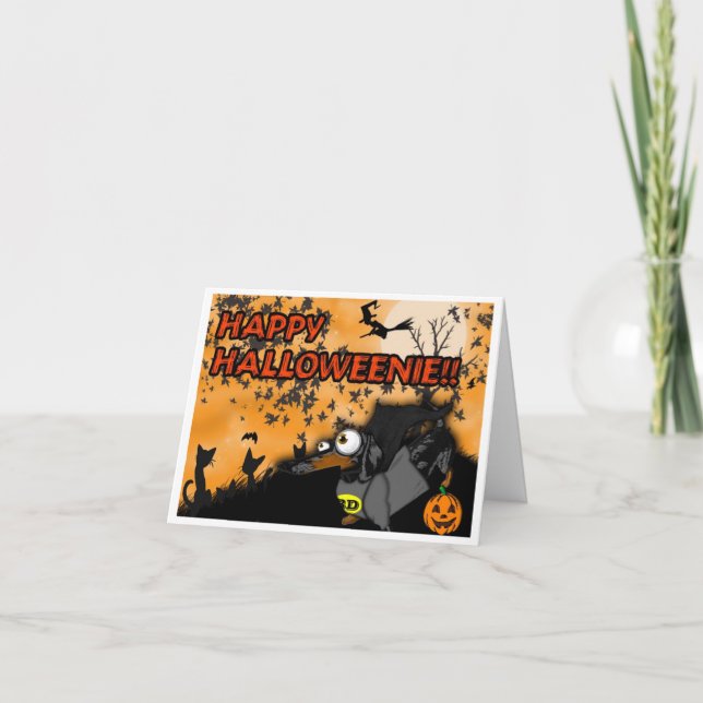 Tarjeta Batdog y Superdog de Halloween del (Anverso)