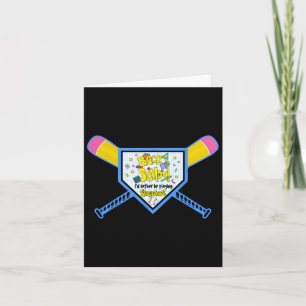 Tarjeta Bate De Lápiz De Placa De Béisbol De Vuelta A La E