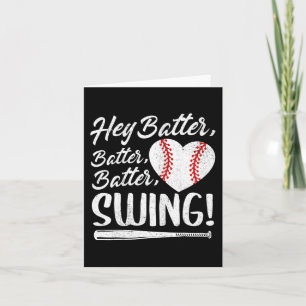 Tarjeta Bateador Swing Béisbol Corazón Mamá Lindo Mujer Dí