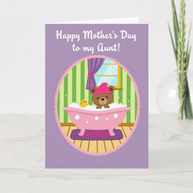 Tarjeta Bath Time Mothers Day Card (Anverso)