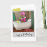 Tarjeta Bathtime Cat Funny Birday Card<br><div class="desc">¡Brilla el cumpleaños de cualquier amante de los gatos con este maravilloso y divertido diseño felino!</div>