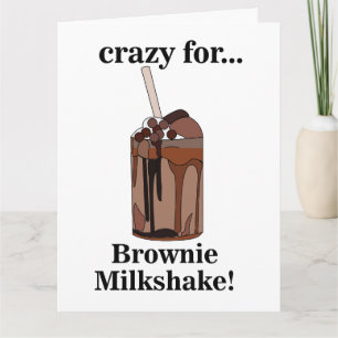 Tarjeta Batido Loco Por Batido De Brownie Cumpleaños