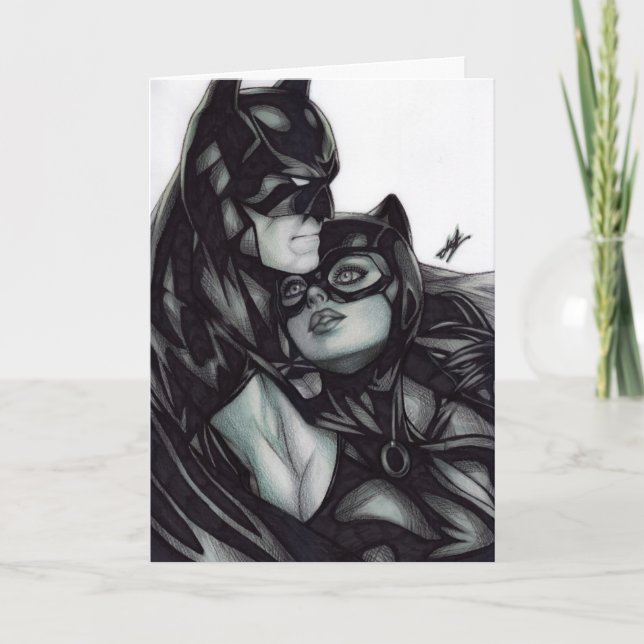 Tarjeta Batman & Catwoman ~ Bruce wayne & Selina Kyle (Anverso)