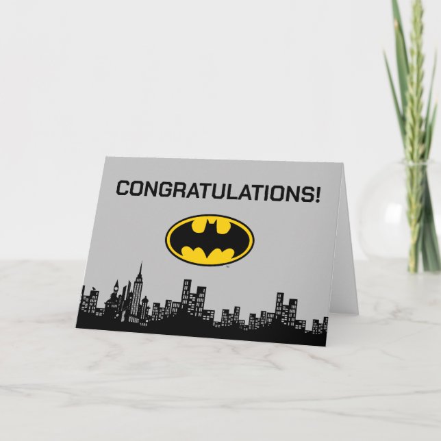 Tarjeta Batman - Ciudad Gótica | Felicitaciones (Anverso)