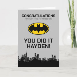 Tarjeta Batman - Ciudad Gótica | Graduación preescolar