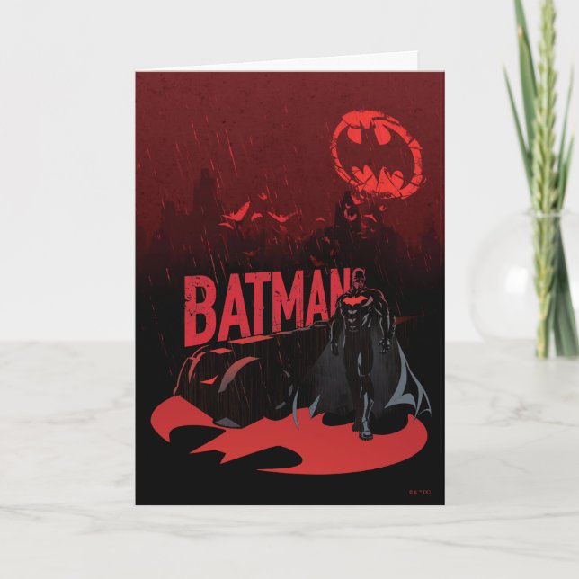 Tarjeta Batman Crimson Rain (Anverso)