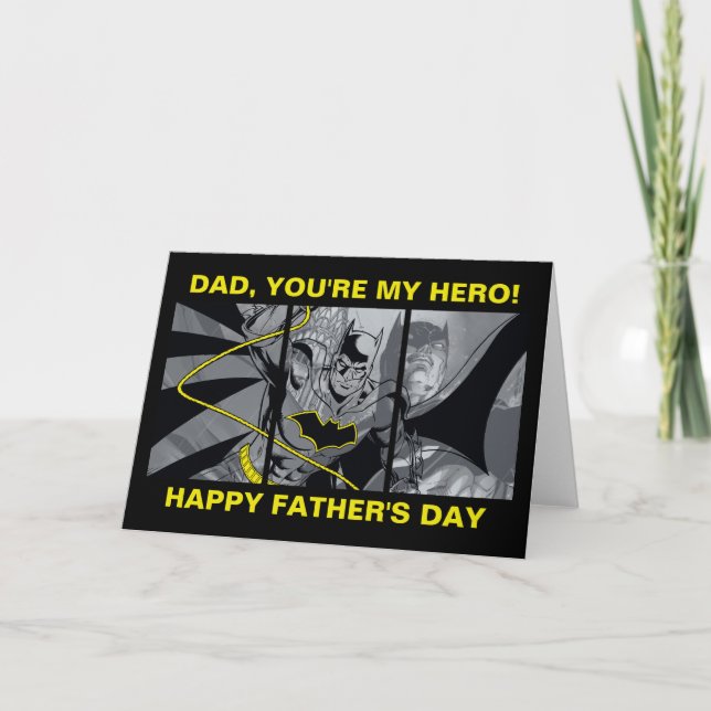 Tarjeta Batman Eres mi héroe Día del Padre (Anverso)