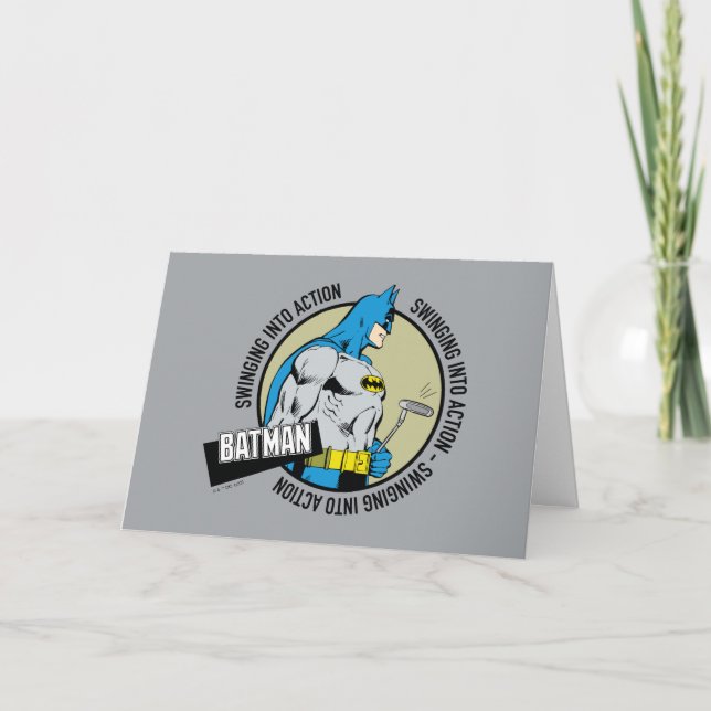 Tarjeta Batman Golfing - Pasando A La Acción (Anverso)