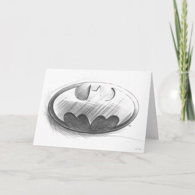 Tarjeta Batman Symbol | Insignia Drawing Logo (Anverso)