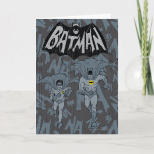 Tarjeta Batman Y Robin Con El Gráfico Con Problemas De Log