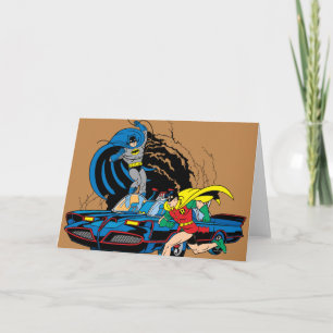 Tarjeta Batman Y Robin En Batcave