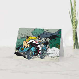 Tarjeta Batman Y Robin En Batcycle