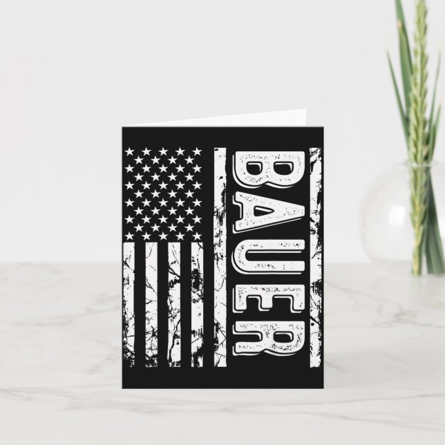 Tarjeta Bauer Last Name Funny Surname Team Bauer Family Re (Anverso)