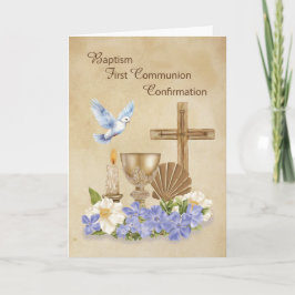 Tarjeta Bautismo Comunión Confirmación RCIA Felicitación