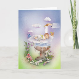 Tarjeta Bautismo de niño bebé