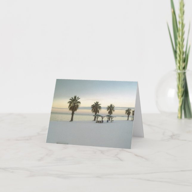 Tarjeta Bayfront cubierta de nieve (Anverso)