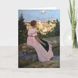 Tarjeta Bazille Frederic - El Vestido Rosa