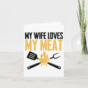 Tarjeta Bbq Byrbeque - A Mi Esposa Le Encanta Mi Carne 1