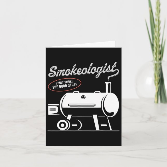 Tarjeta Bbq Dad Funny Smoat Fumador Rbe (Anverso)