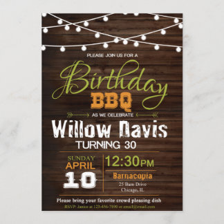 Tarjeta BBQ de cumpleaños