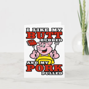 Tarjeta Bbq Me Gusta Mi Boceta Y Mi Cerdo Pulido